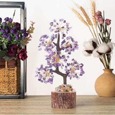 Amethyst Crystal Tree Money Tree The Tree of Life Tree Purple Gifts Stone Tree Crystal Ornaments Healing Crystals Gifts Desk Decorations Spiritual Gif